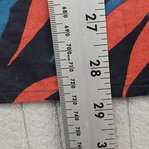 Tropical Floral Button Down Shirt Navy Blue Large Goodfellow & Co Mens Slim Fit - Picture 7 of 9